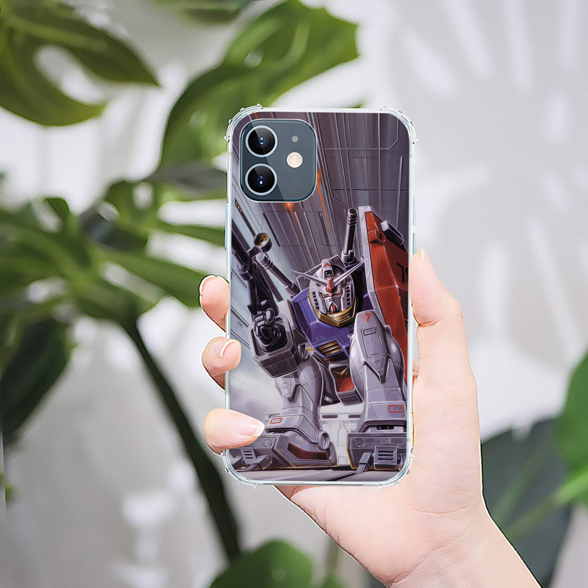 （画像用） 機動戦士ガンダム Mobile Suit Gundam 【iPhone 12シリーズ対応】透明スマホケース（クリアソフトケース）